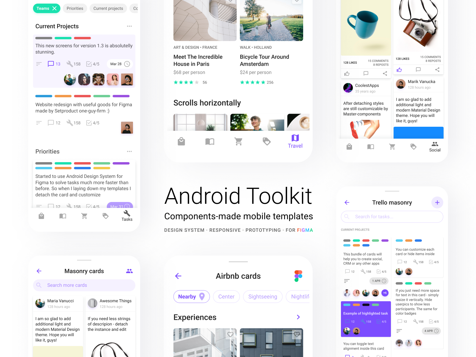 Figma UI kit with Android design components by Roman Kamushken on Dribbble