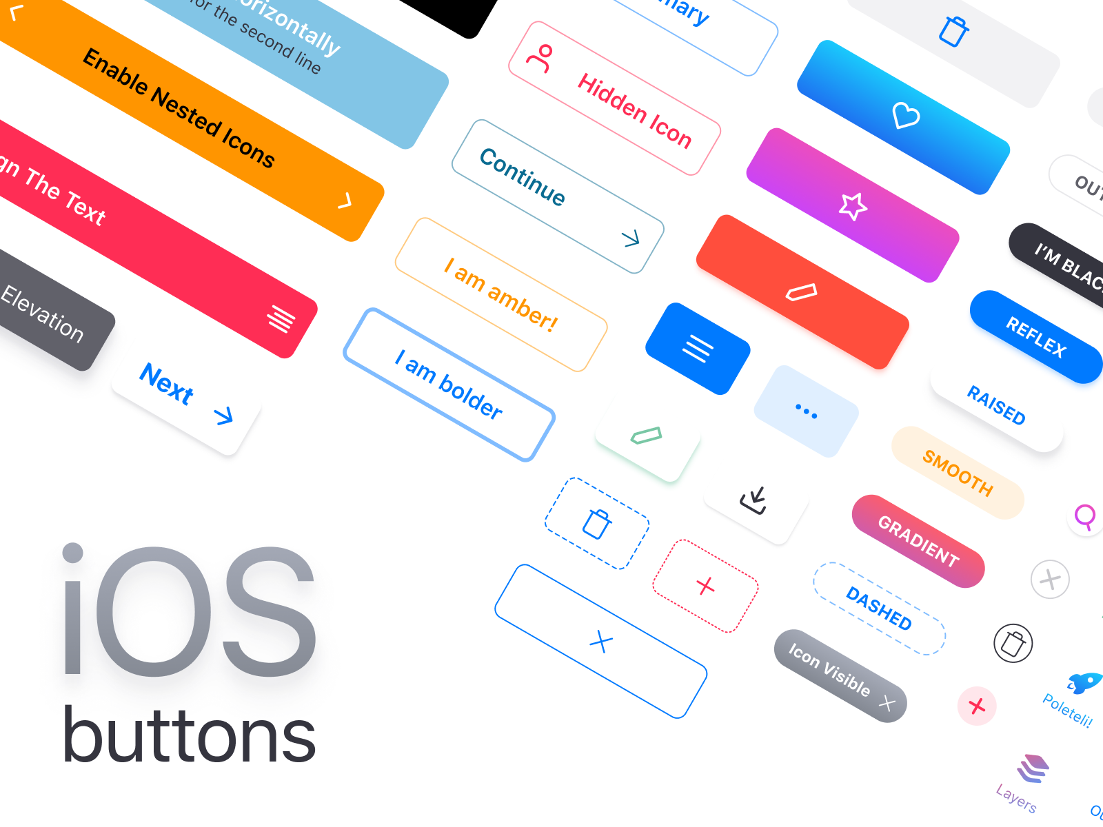 Dribbble Ios components ui kit preview png By Roman Kamushken