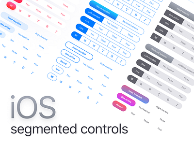 Figma iOS app templates · Segmented Components