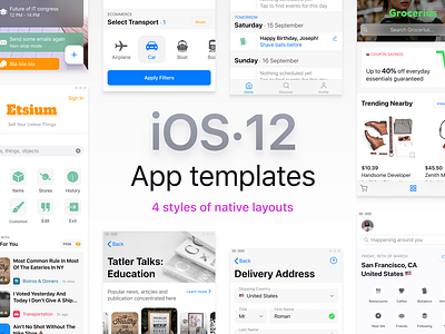Figma iOS App Layouts Templates