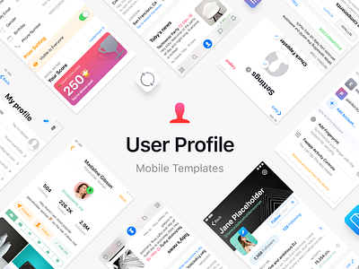 iOS12 Profile Layouts app dashboard design kit design system figma ios kit layouts profile prototyping settings social templates ui ui kit user userpic