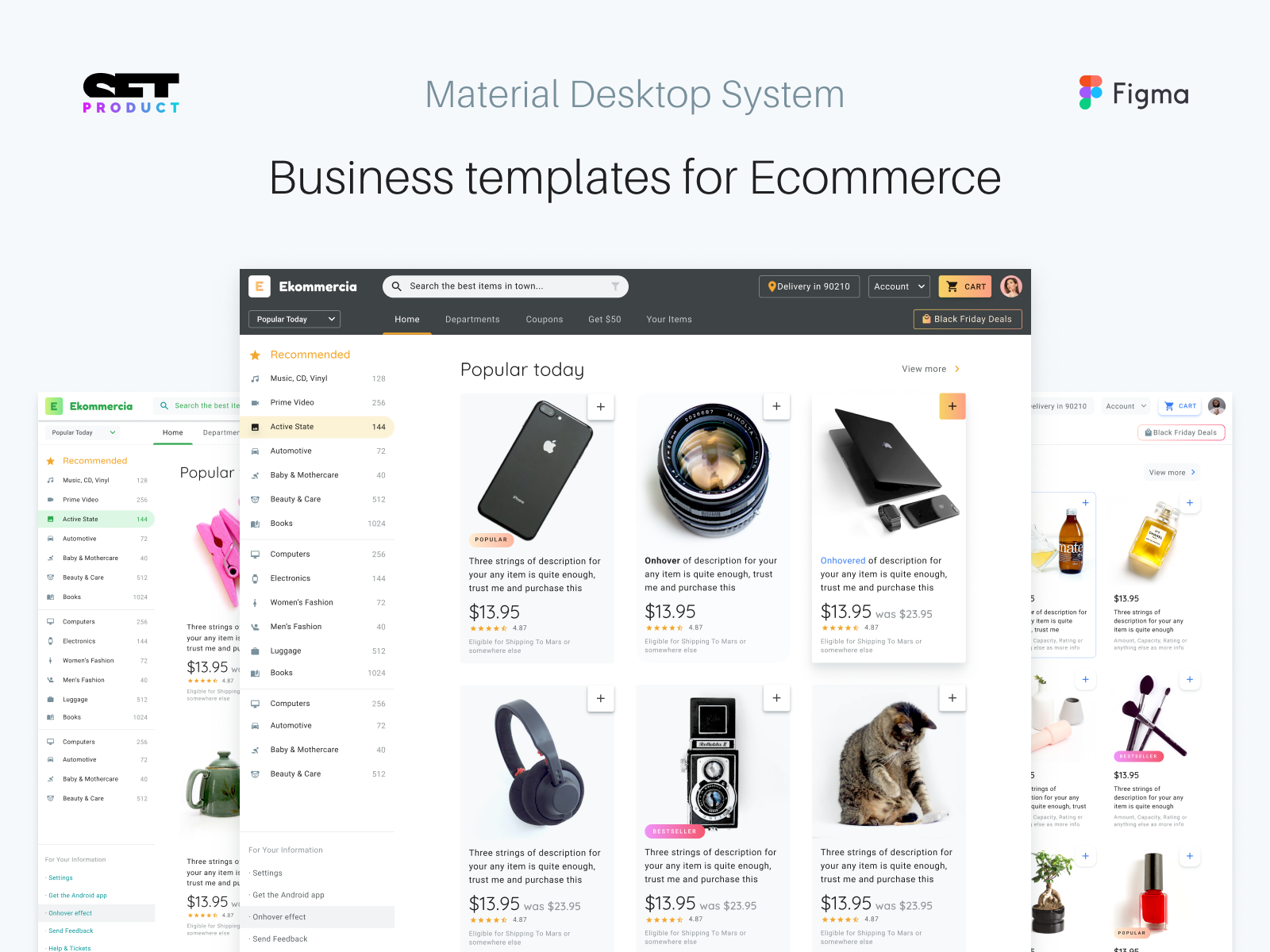 Figma Desktop Template For Material Design Web Apps by Roman Kamushken