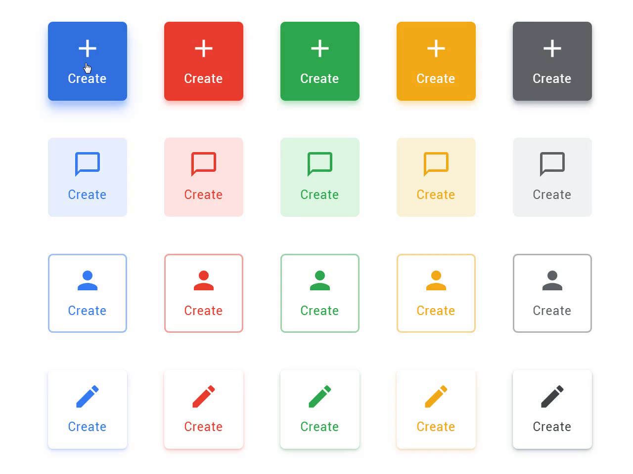 Material UI React Icon Buttons by Roman Kamushken on Dribbble