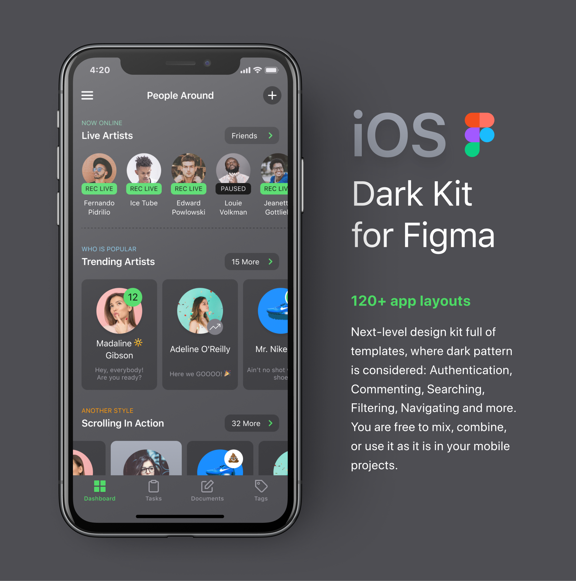 Ios dark. UX Kit figma. Iphone Kit figma. Figma мобильное приложение. Дизайн приложения в figma.