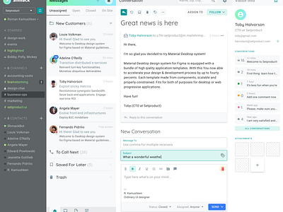 Messenger Web App UI Design by Roman Kamushken on Dribbble