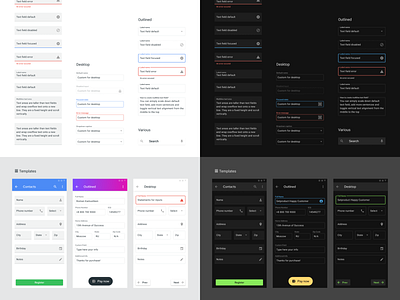 Figma Material Design Input Components active android app button component dashboard design design system figma inputs interface layout material mobile template templates text text field ui ui kit