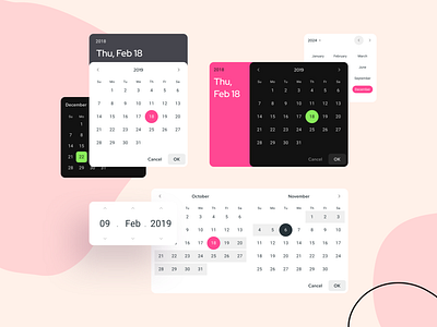 Material Design Datepicker UI