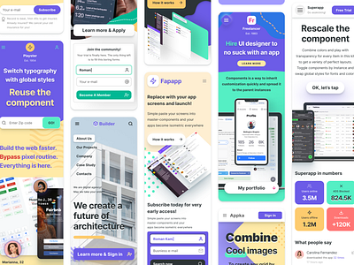 Web Design Library Figma Website Templates By Roman Kamushken On Dribbble