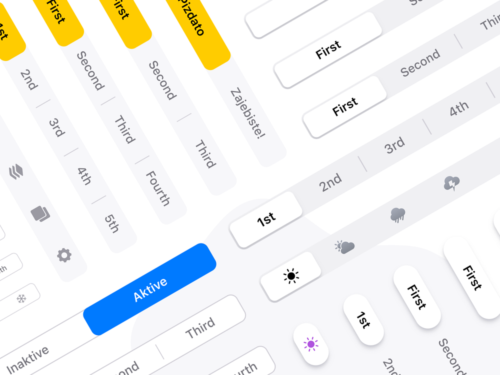 Figma iOS UI kit - Segmented controls - Native & Styled by Roman ...