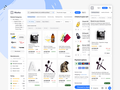 Figma ecommerce template for Shopping web app min card cart checkout desktop ecommerce figma filters item mobile navigation payment shop shopping store ui ux web