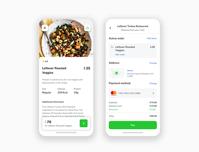 Leftover Food App app design ui