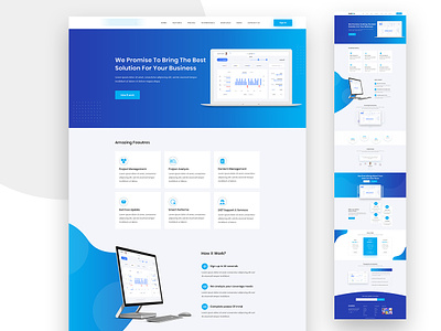 Software Landing Page Template app appdesign interaction landingpage layout mockup multipage newconcept onepage psd redesign software softwaredesign trendy ui uidesign ux uxdesign webdesign xd
