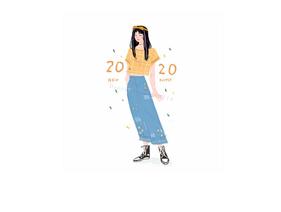 2020 Summer Style for Girls character design dinoart dinowithyou fashion girls illustration outfit procreate summer