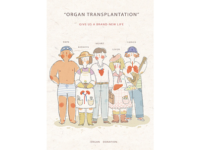 Organ Transplantation design illustration photoshop poster sai