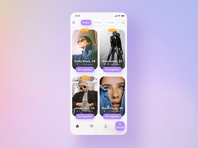 GoTogether - Dating App | People Nearby animation app aqodee dating app design interface ios ios app iphone app development iphonex it outsource company layout design mobile mobile app development company ui ux