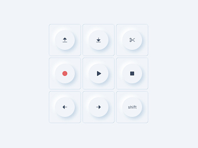Neumorphism UI-Buttons button icons neumorphism ui