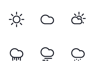 Weather icon set - Linecons