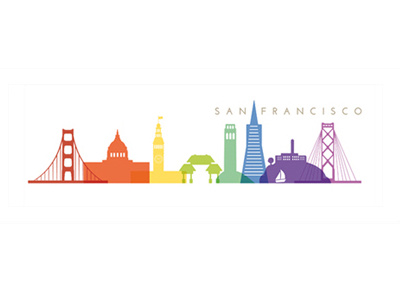San Francisco colors illustration san francisco skyline