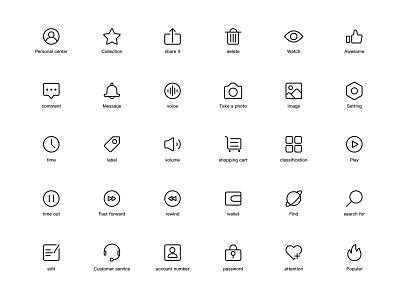 Linear icon design 商标 图标