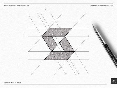 Final Logo Construction for Specialised Glass & Aluminium brand identity brand identity design brand identity designer branding branding design identitydesign logo logo design logodesign logos