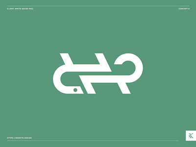 White Gecko Rail Logo Design Concept A
