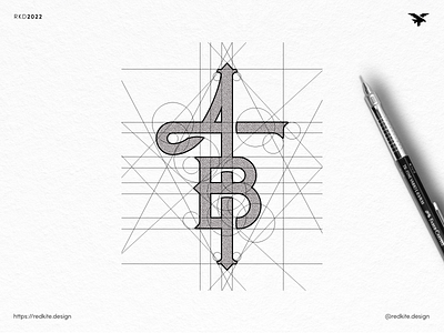 AB Monogram Logo Grid brand identity brand identity design brand identity designer branding branding design design logo logodesign