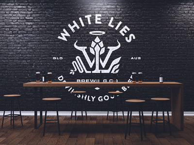 White Lies Brewing Logo Concept brand identity brand identity design brand identity designer branding branding design identitydesign logo logo design logodesign logos