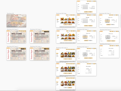 Take away ordering system - wireframe