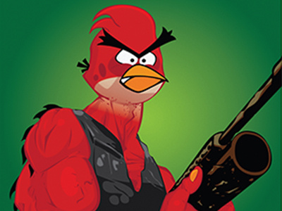 Angry Bird angry angry birds birds gun vector