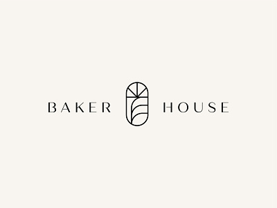 Baker House branding design icon logo minimal minimalism modern simple typogaphy