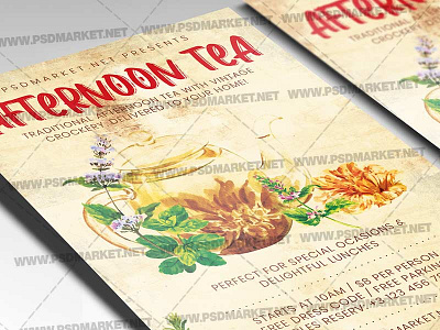 Afternoon Tea Template - Flyer PSD