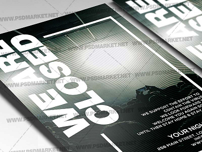 Club Closed Template - Flyer PSD closed club flyer club closed flyer club flyer design temporary club closed