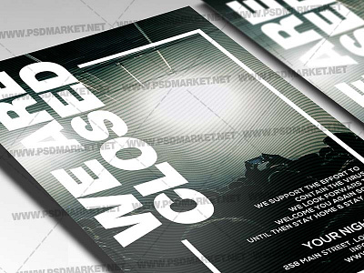 Club Closed Template - Flyer PSD