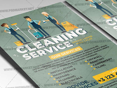Professional Cleaning Service Template - Flyer PSD carpet cleaning clean dirty dirty work furniture clean house cleaner house cleaning flyer housekeeping professional cleaning service residential cleaning sparkling clean