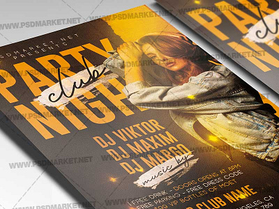 Party Night Template - Flyer PSD club flyer design club party dj dj battle dj battle flyer dj flyer dj flyer design dj psd dj show show night show time
