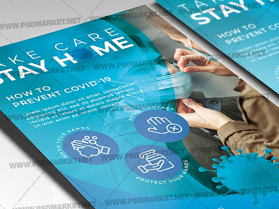 Social Distancing Template - Flyer PSD