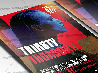 Thirsty Thursdays Template - Flyer PSD club flyer design hot night hot thursdays party flyer sexy party sexy thursdays thirsty party flyer thirsty thursdays thirsty thursdays flyer
