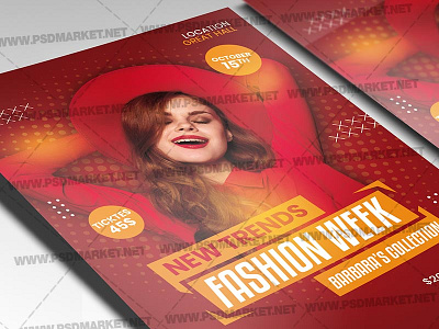 New Fashion Template – Flyer PSD fashion event fashion flyer fashion sale fashion show fashion week sale flyer