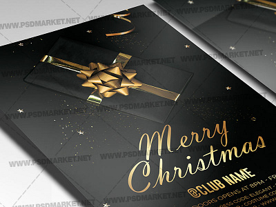 Merry Christmas Template - Flyer PSD christmas christmas 2020 christmas flyer christmas market christmas vacation xmas xmas flyer