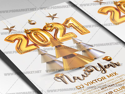 New Year Template - Flyer PSD