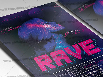 Rave Club Template - Flyer PSD