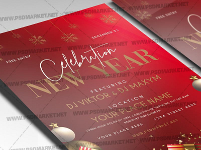 NYE Celebration Template - Flyer PSD