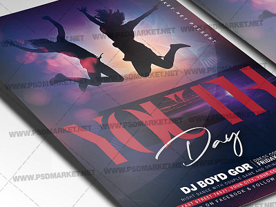 Youth Day Flyer - PSD Template design psd flyer design friends happy youth day international youth day print psd world youth day youth day youth day flyer youth day flyer design youth day poster
