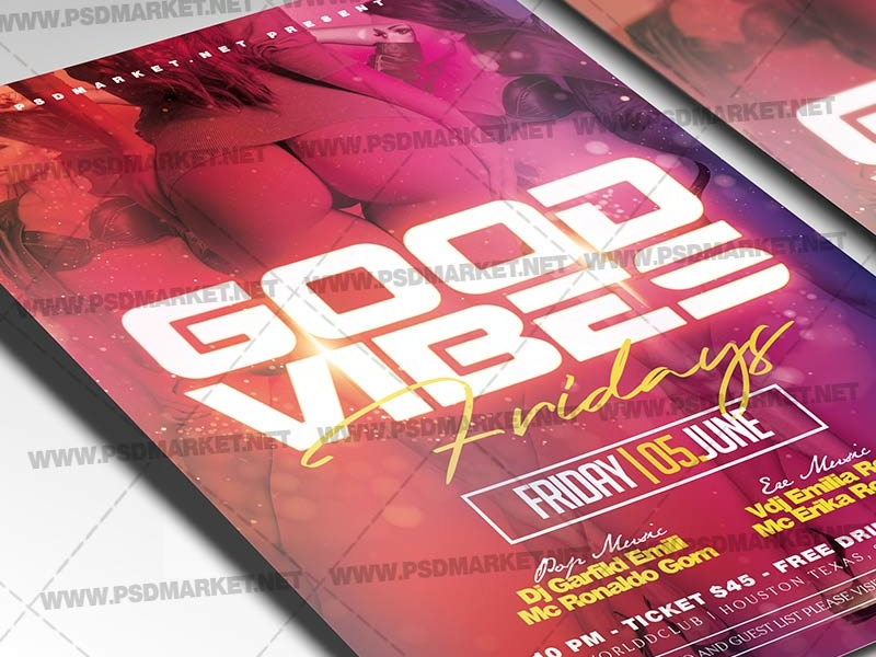 Good Vibes Flyer - PSD Template sexy legs red flyer ladies night out poster ladies night out flyer ladies night ladies good vibes flyer girls night poster girls night out poster girls night out flyer girls night flyer girls night girls feelgood flyer bad girls