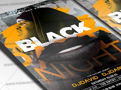 Black Club Night Flyer - PSD Template