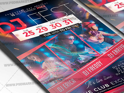 DJ Fest Event Flyer - PSD Template