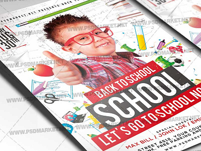 School Back Flyer - PSD Template