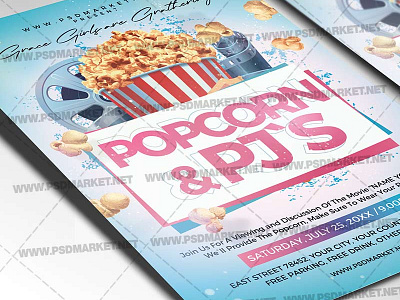 Popcorn PJ`s Flyer - PSD Template
