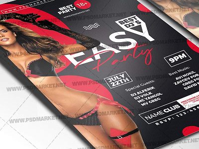 Easy Party Flyer - PSD Template dj day flyer dj flyer dj guest flyer dj guest poster dj party dj party flyer dj poster dj release concert flyer event flyer event poster event template flyer template psd flyers flyers example party flyer examples photoshop flyer templates poster template special guest flyer