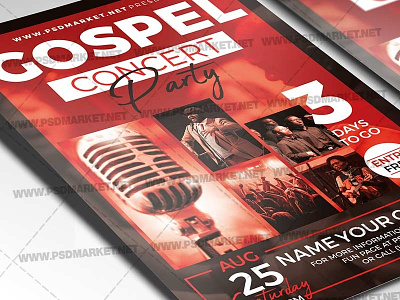 Gospel Concert Party Flyer - PSD Template